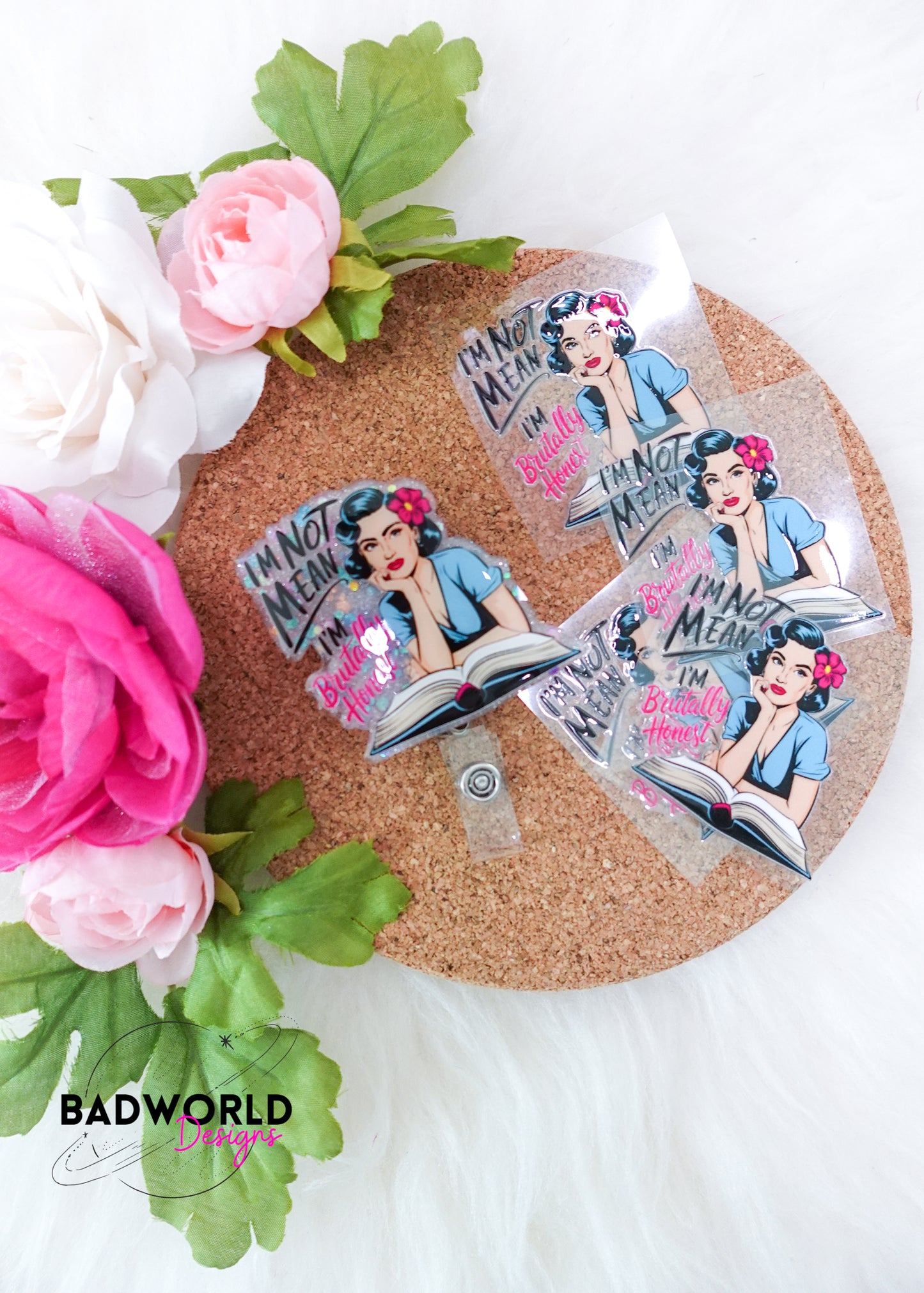 Badge Reel Acrylic Blank Set