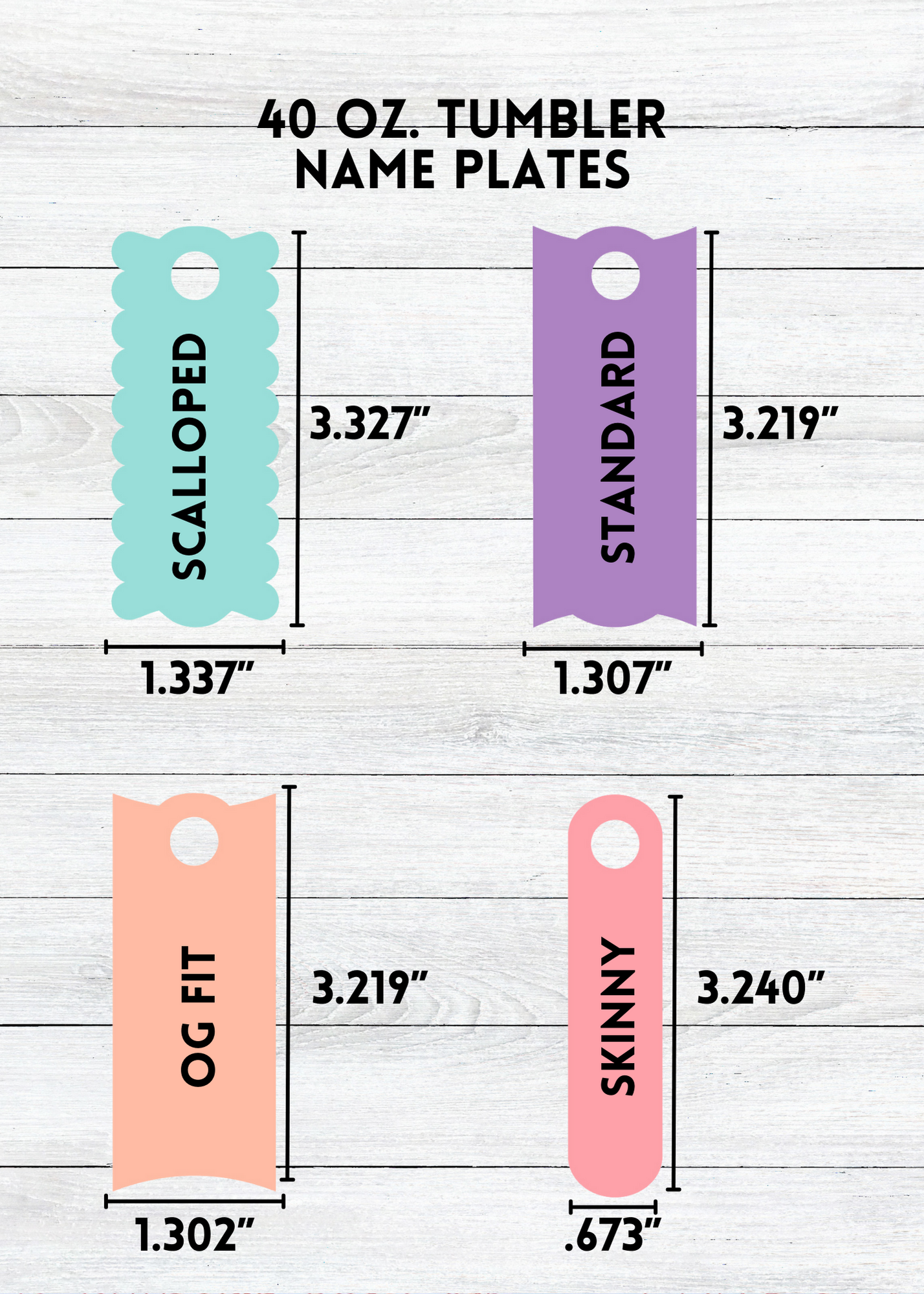 Acrylic Tumbler Tag Blanks