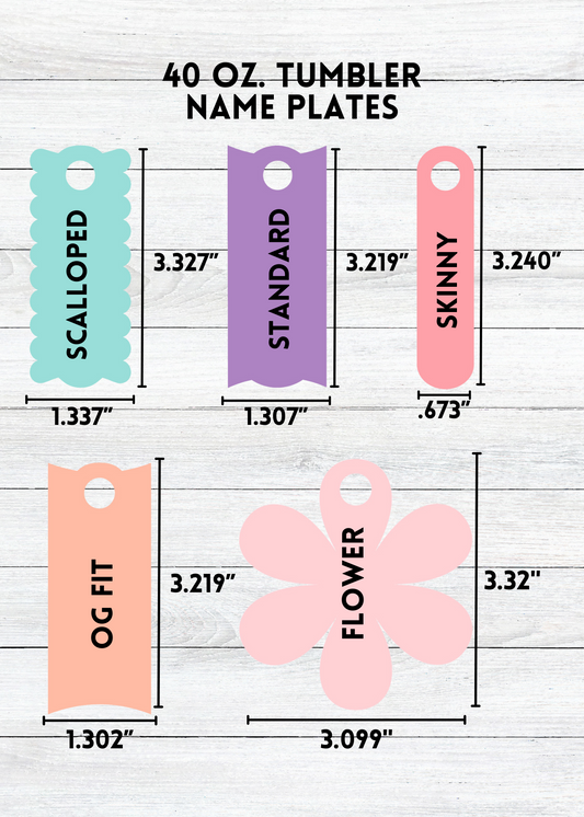 Quencher WHITE Sublimation Tumbler Tag Blanks