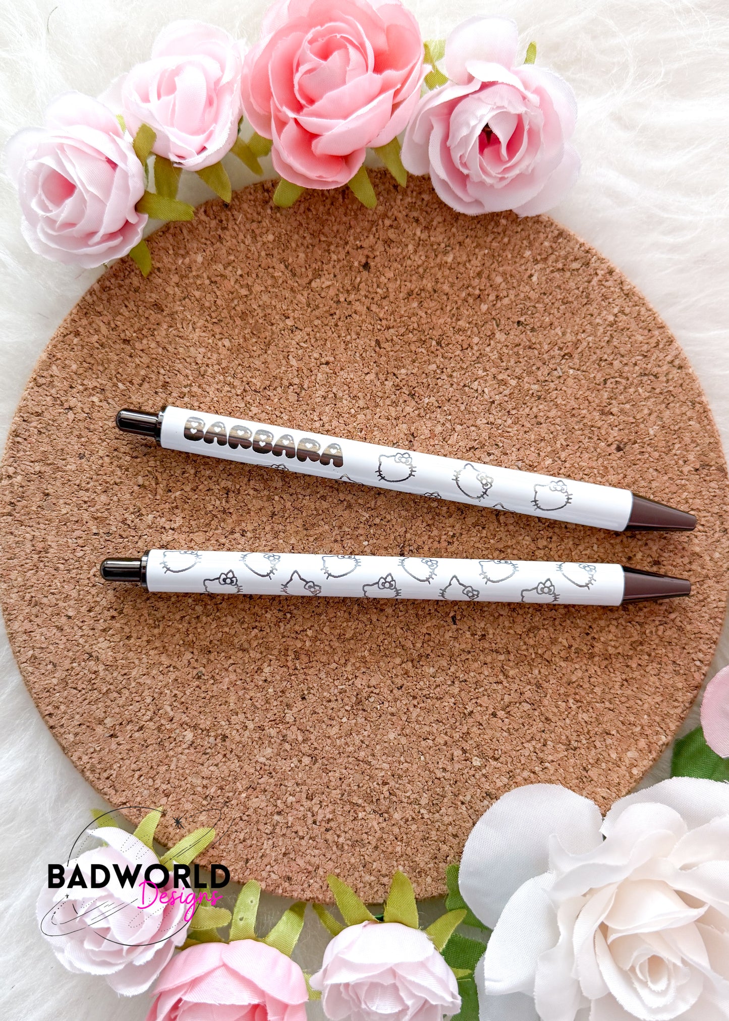 Character Engraved Stainless Steel Pen
