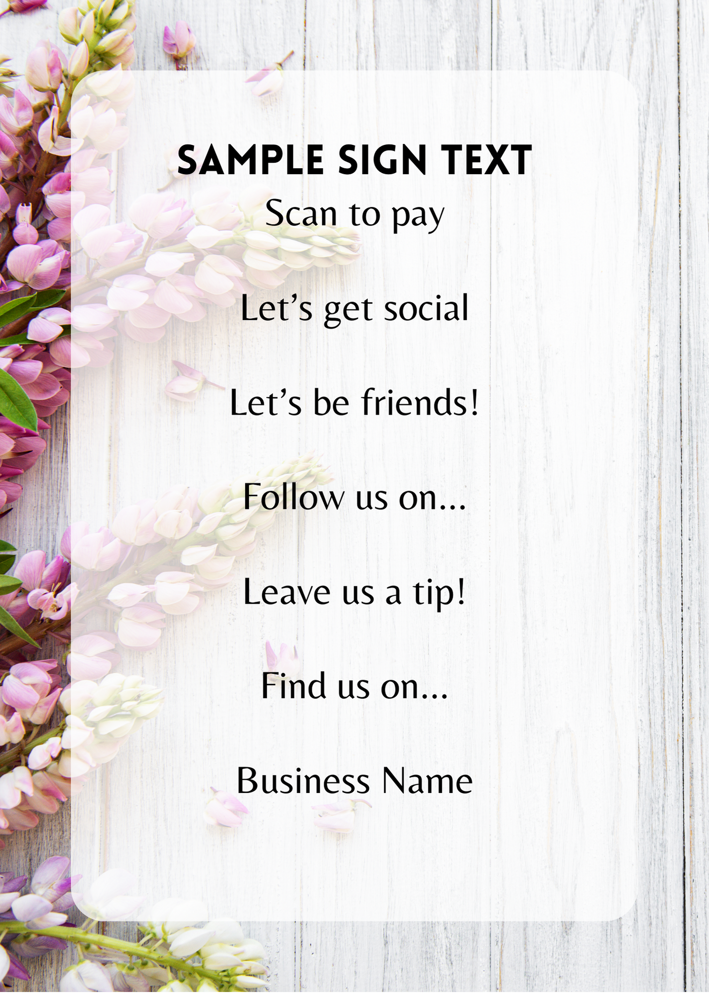 Custom Acrylic Business Sign