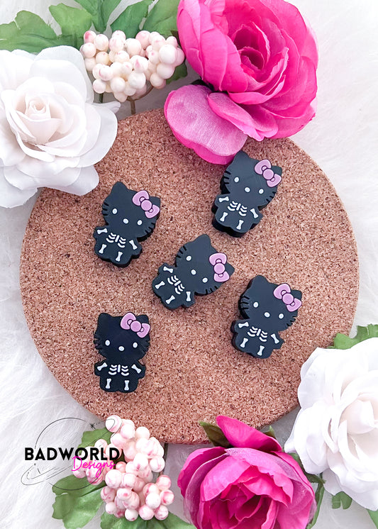 Skeli Kitty 3D Printed Straw Topper