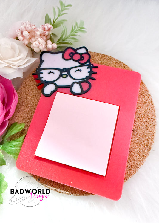 Geeky Kawaii Cat Sticky Note Holder DIGITAL FILE