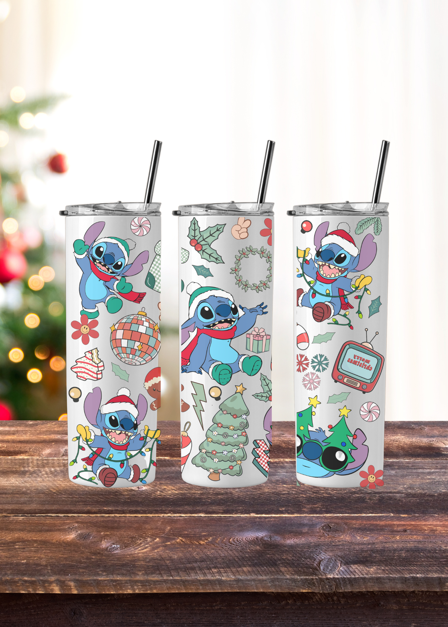 Christmas Alien Skinny Tumbler