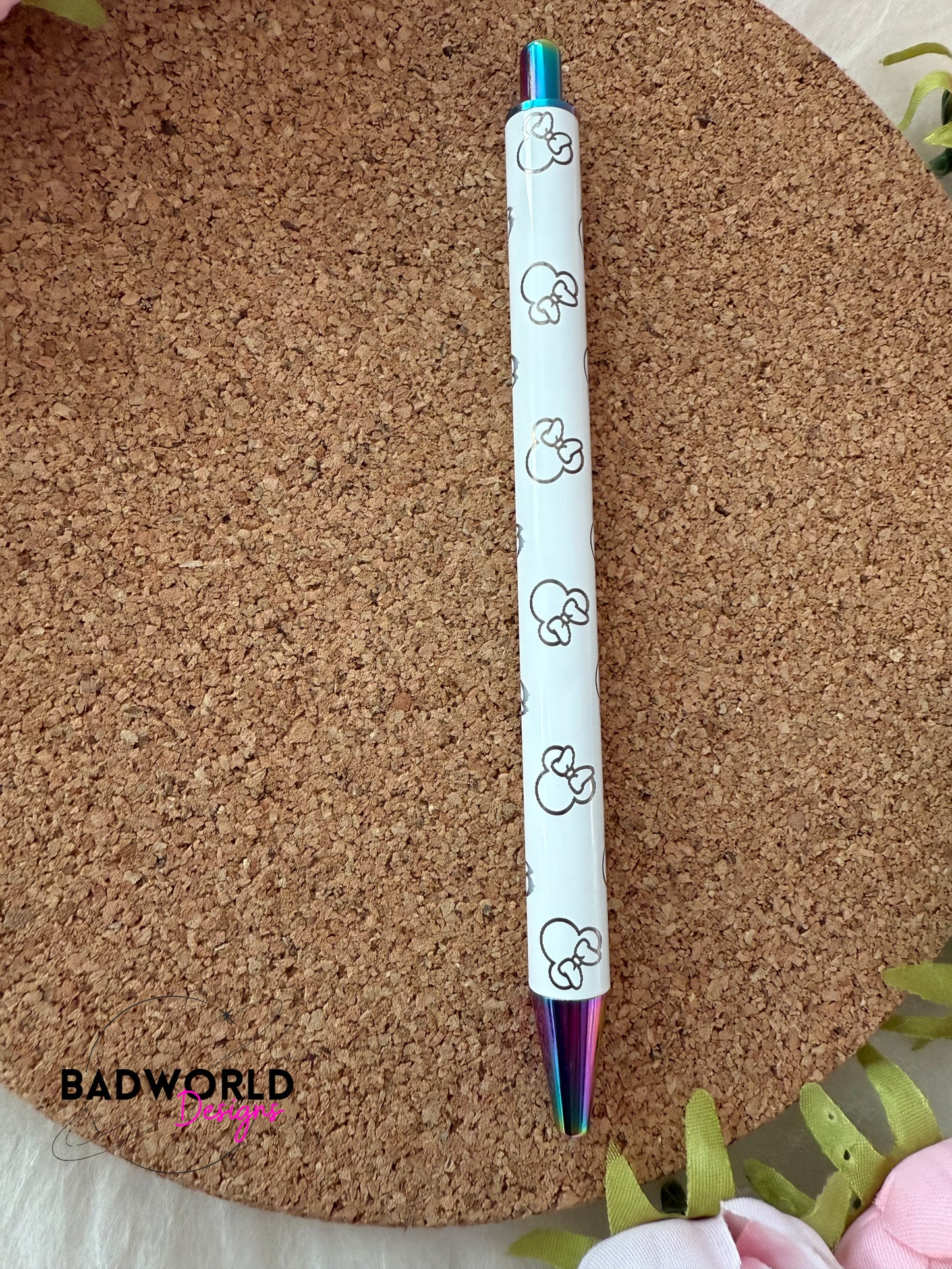 Character Engraved Stainless Steel Pen