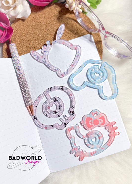 Kawaii Character Paper Clip Laser Cute Files Bundle