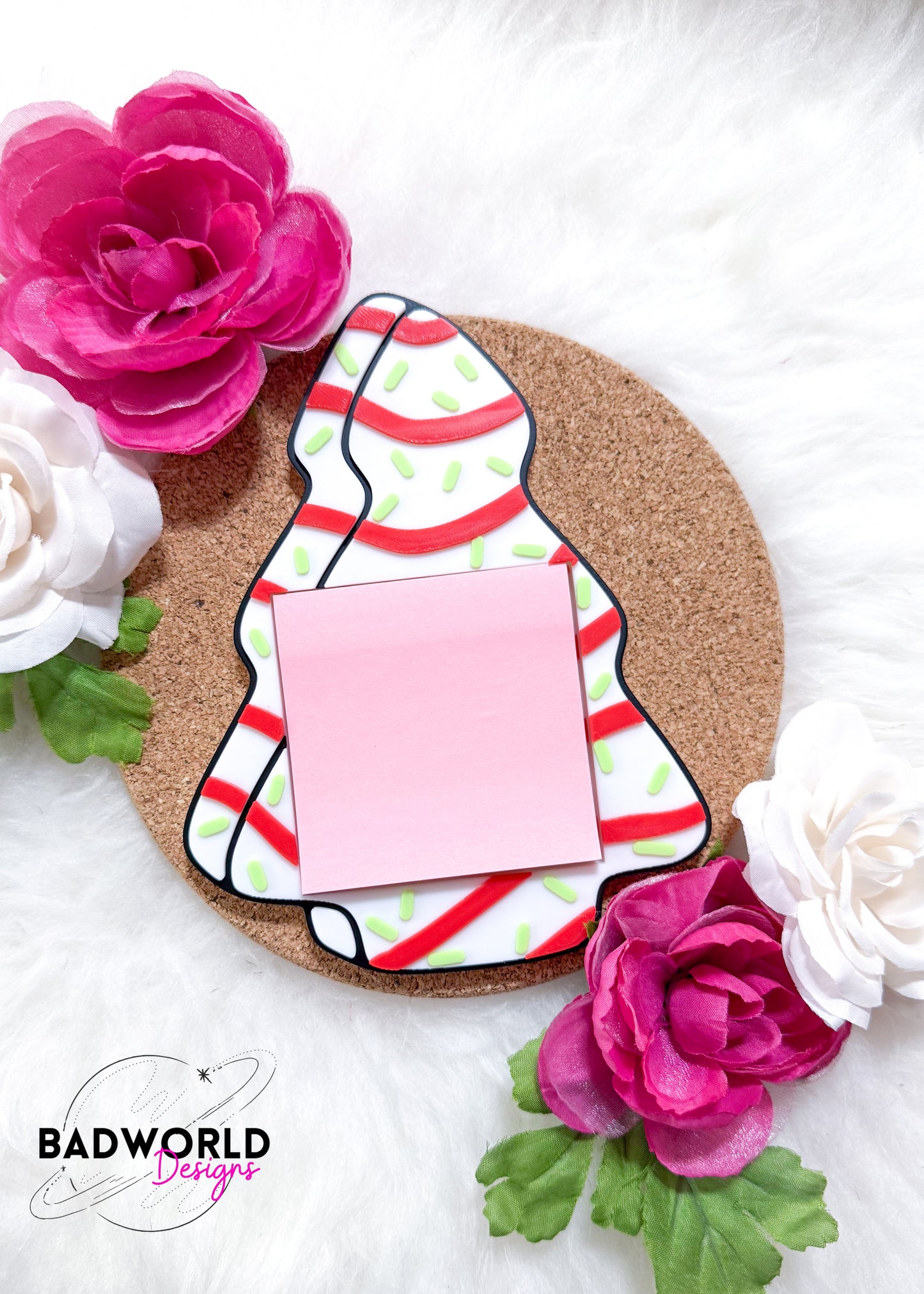 Christmas Tree Cake Sticky Note Holder - DIGITAL FILE
