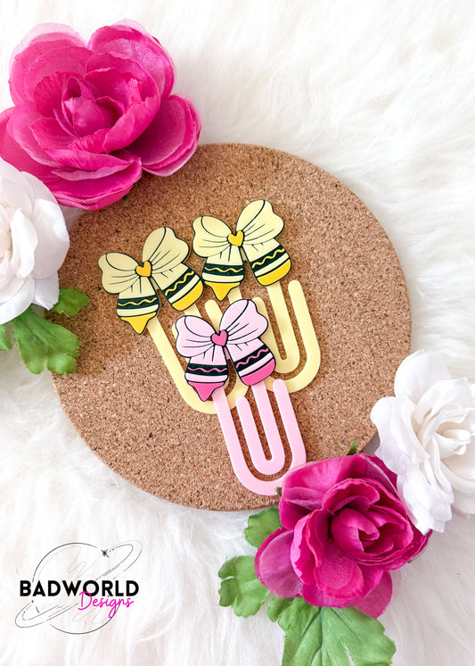 Crayon Bow Paper Clips