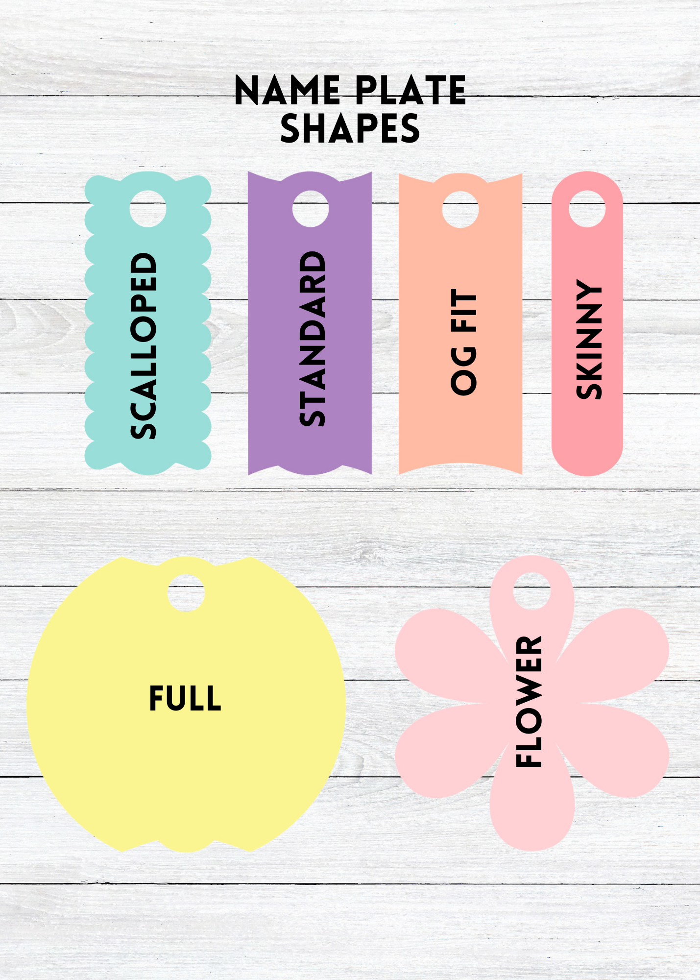 Acrylic Tumbler Tag Blanks
