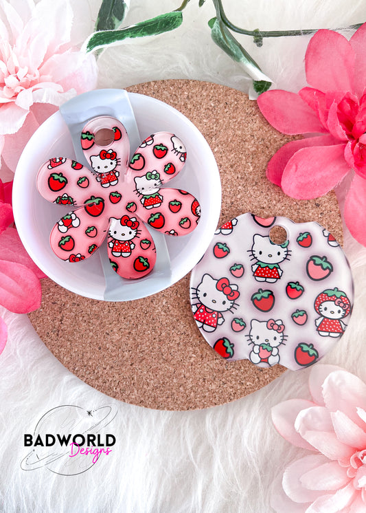 Strawberry Kawaii Tumbler Tag