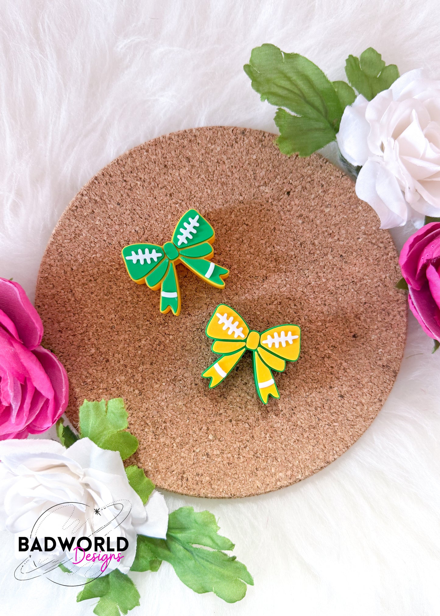 Football Bow Straw Topper - DIGITAL FILE