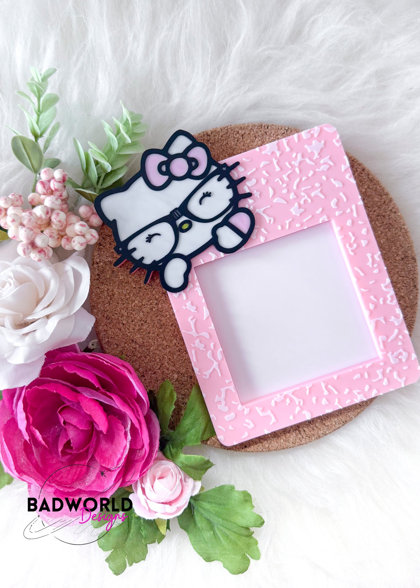 Geeky Kawaii Cat 3D Printed Sticky Note Holder