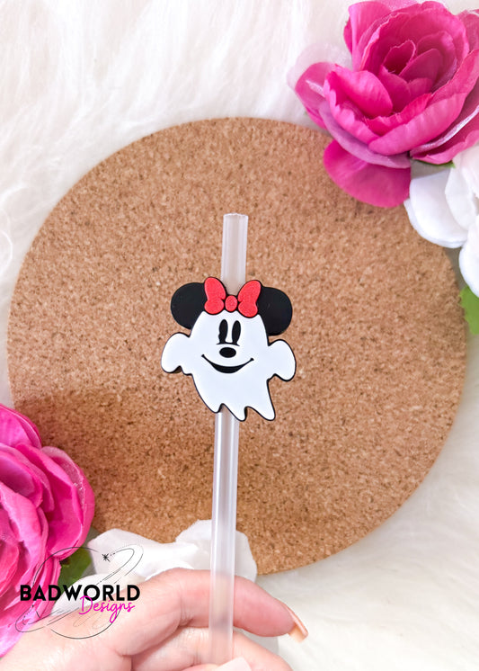 Haunted Girl Mouse Straw Topper