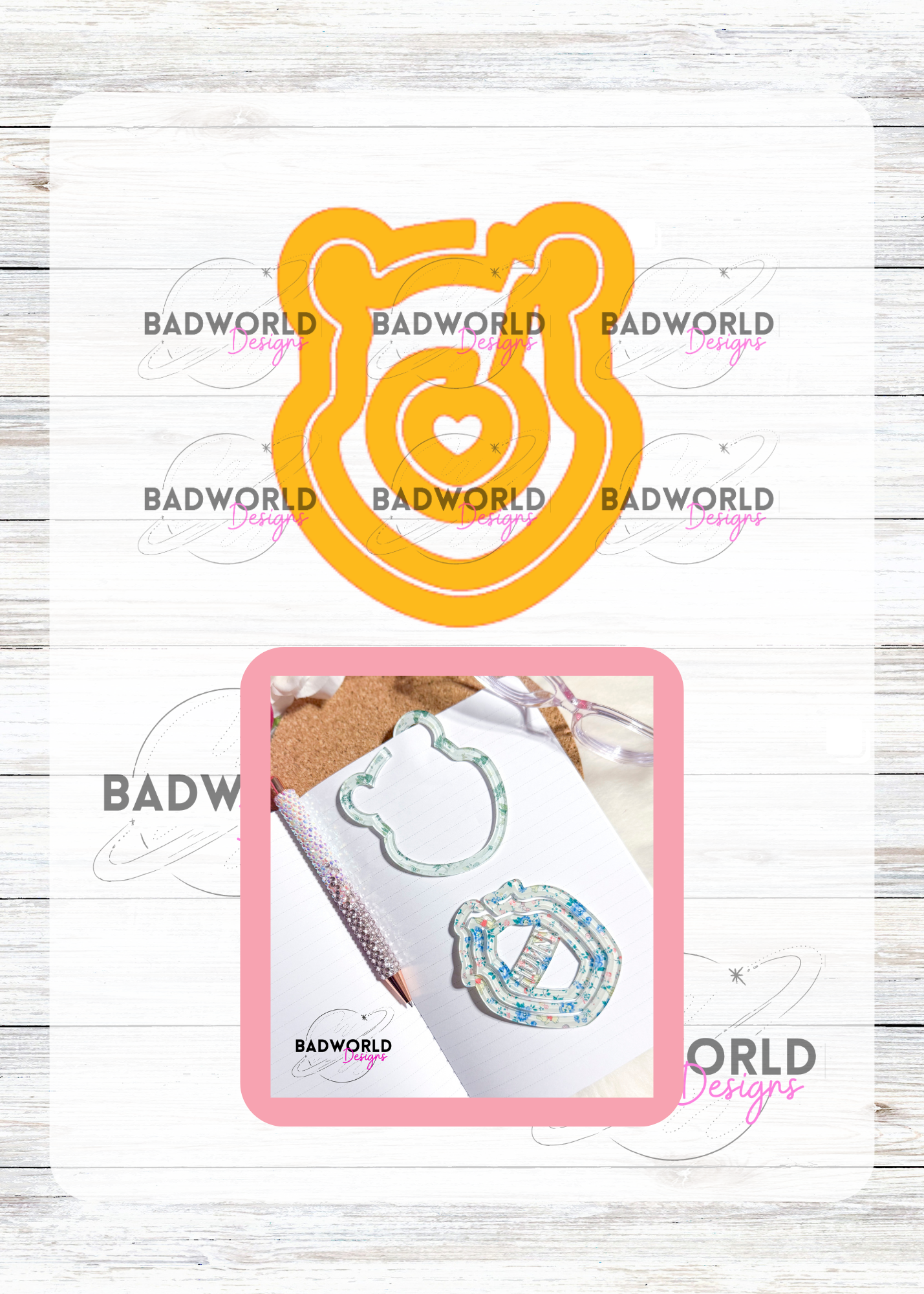Honey Bear Paper Clip Laser Cut File