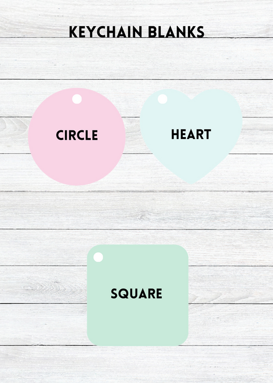 Sublimation Acrylic Keychain Blanks