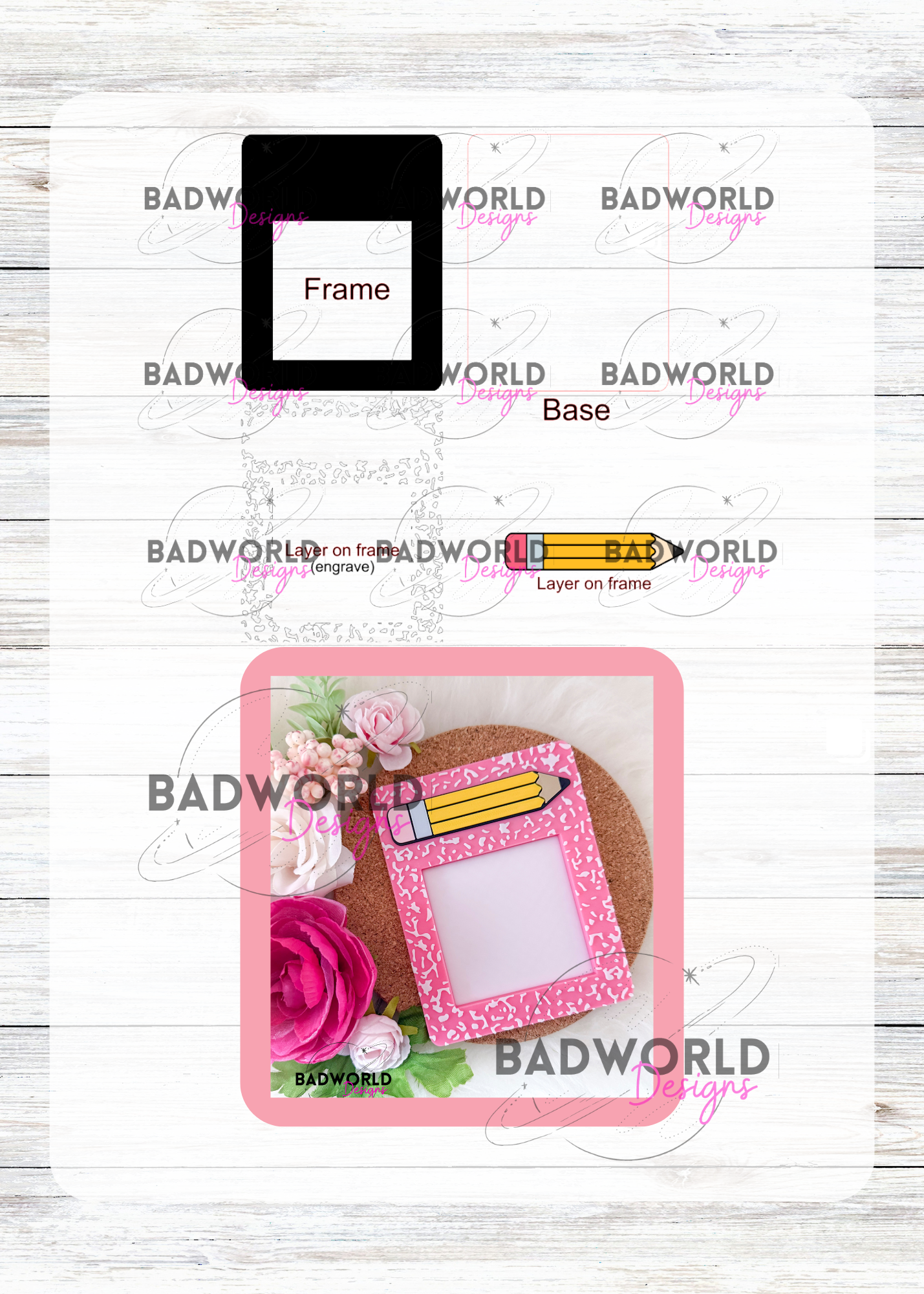Pencil Sticky Note Holder DIGITAL FILE
