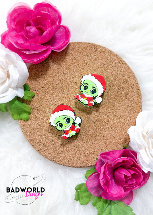 Baby Green Grouch Straw Topper - DIGITAL FILE