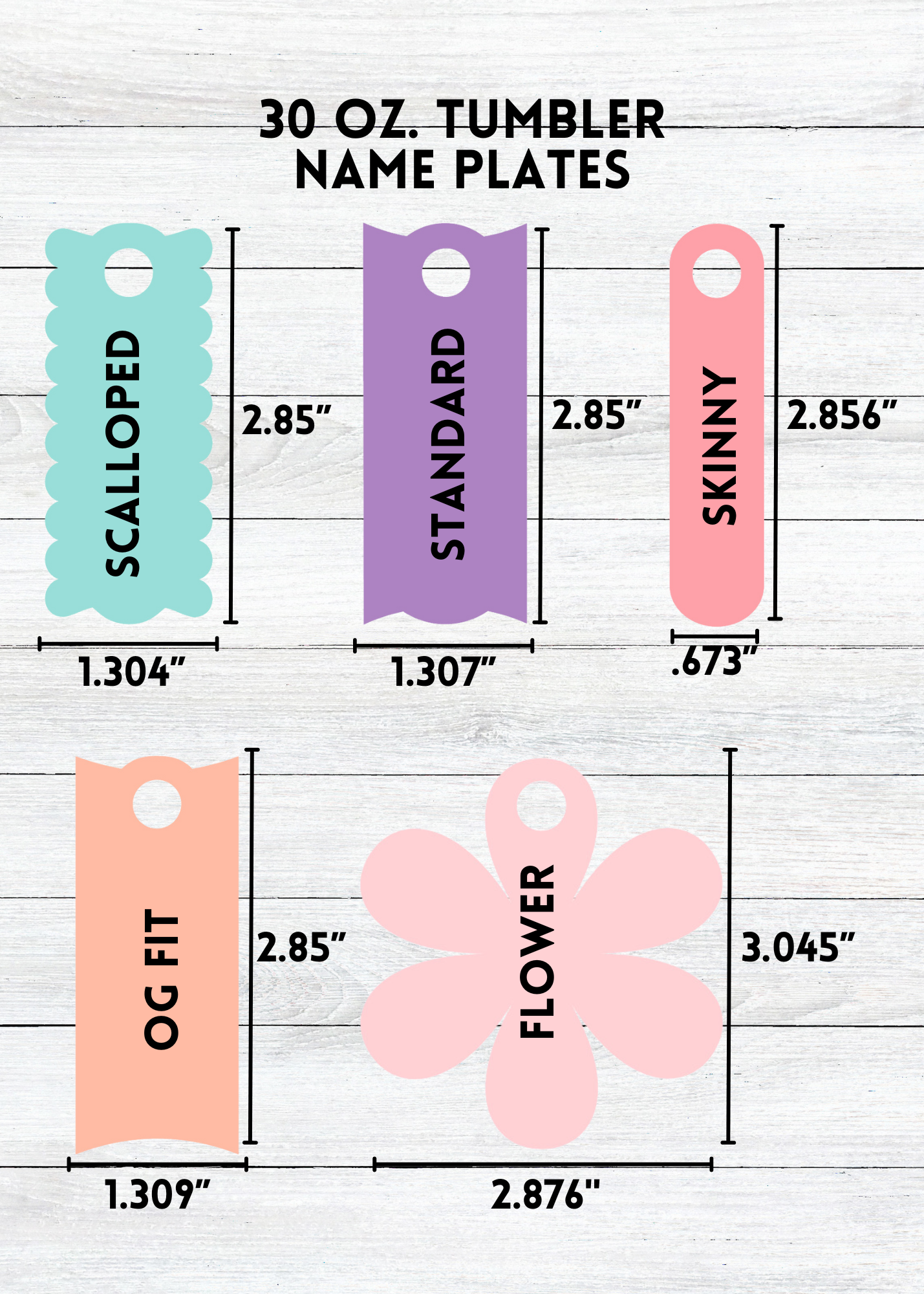 Quencher Sublimation Tumbler Tag Blanks