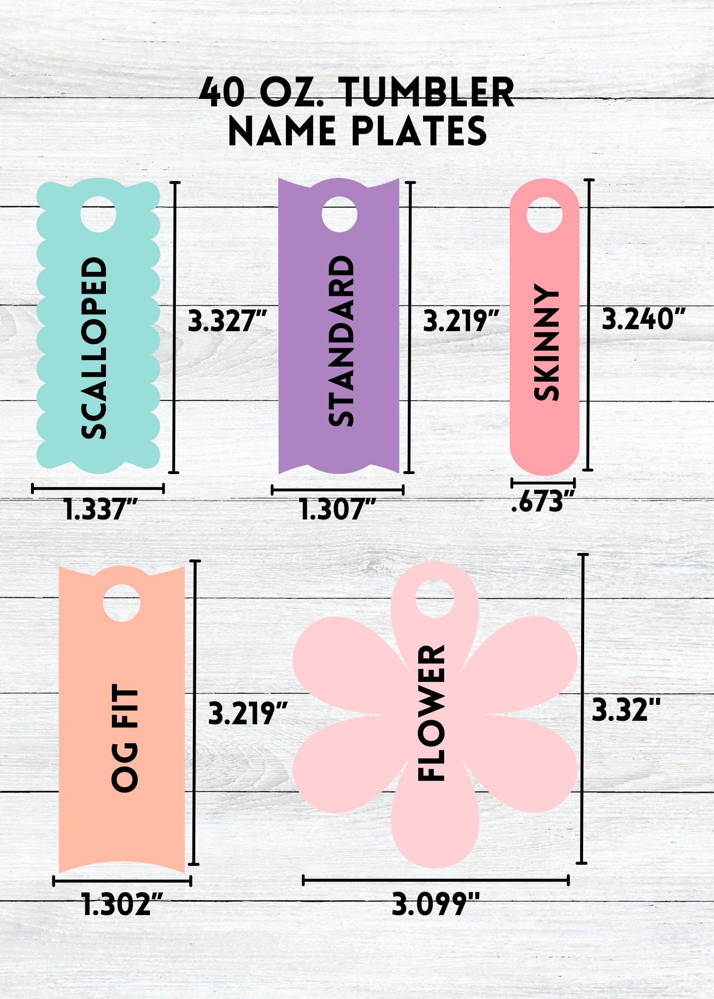 Quencher Sublimation Tumbler Tag Blanks
