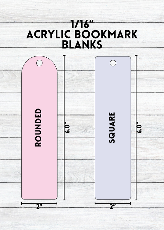 1/16” Sublimation Bookmark Blanks