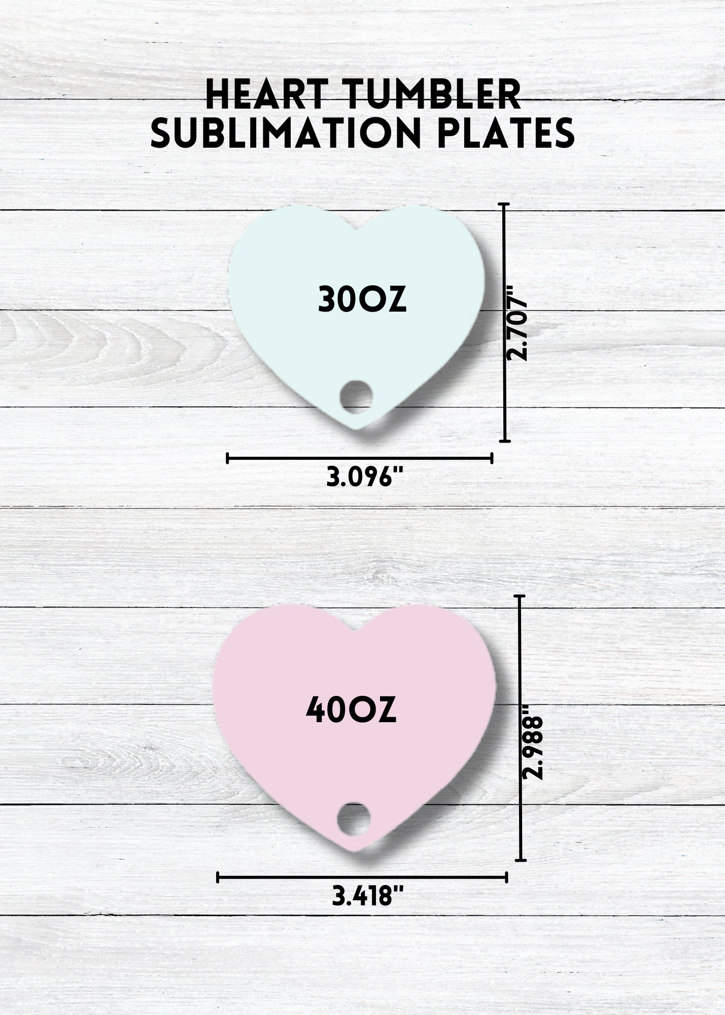 Full Round Sublimation Tumbler Tag Blank