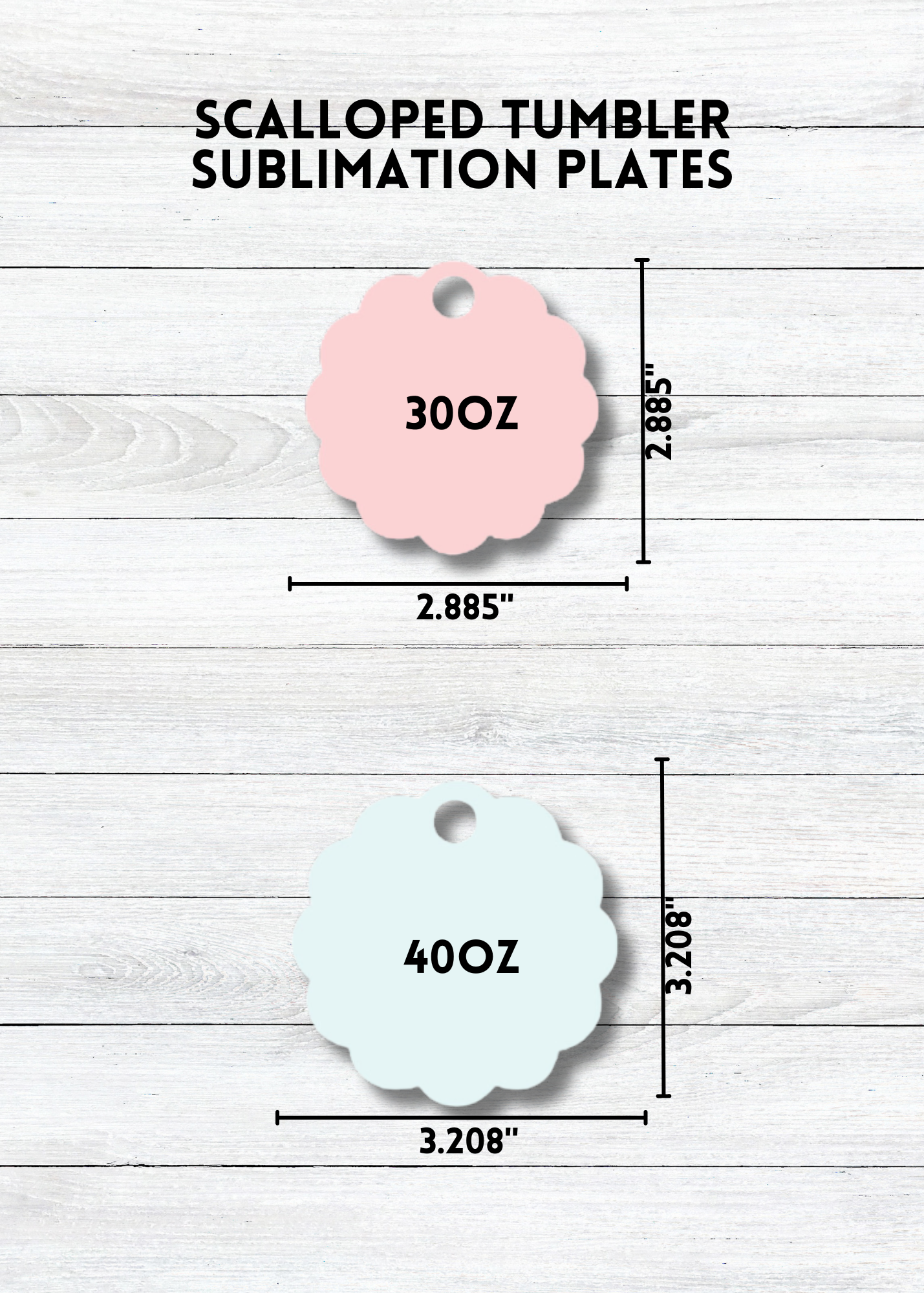 Full Round Sublimation Tumbler Tag Blank