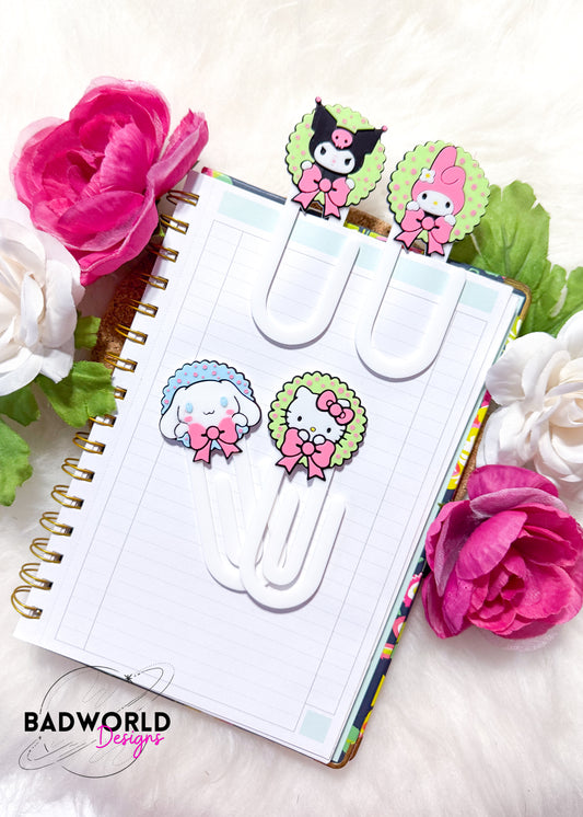Kawaii Character Holiday Paper Clips