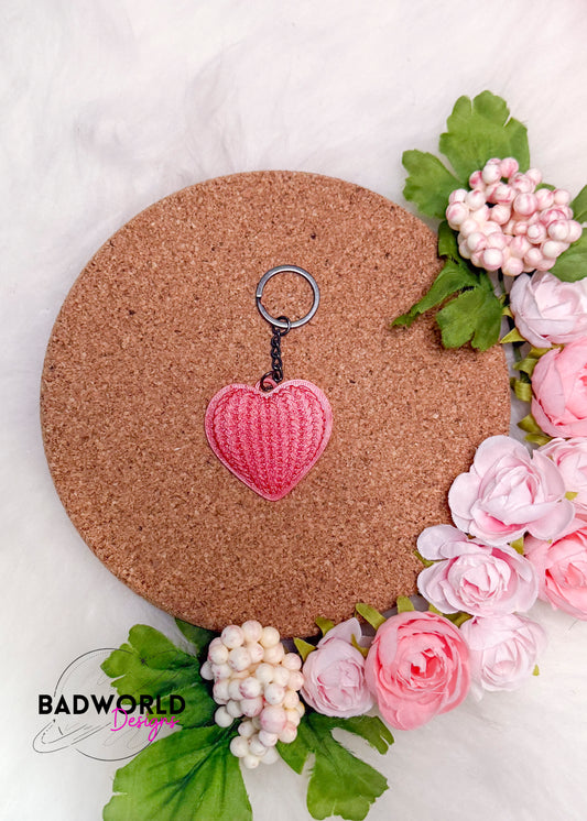 Knitted Heart Smart Keychain