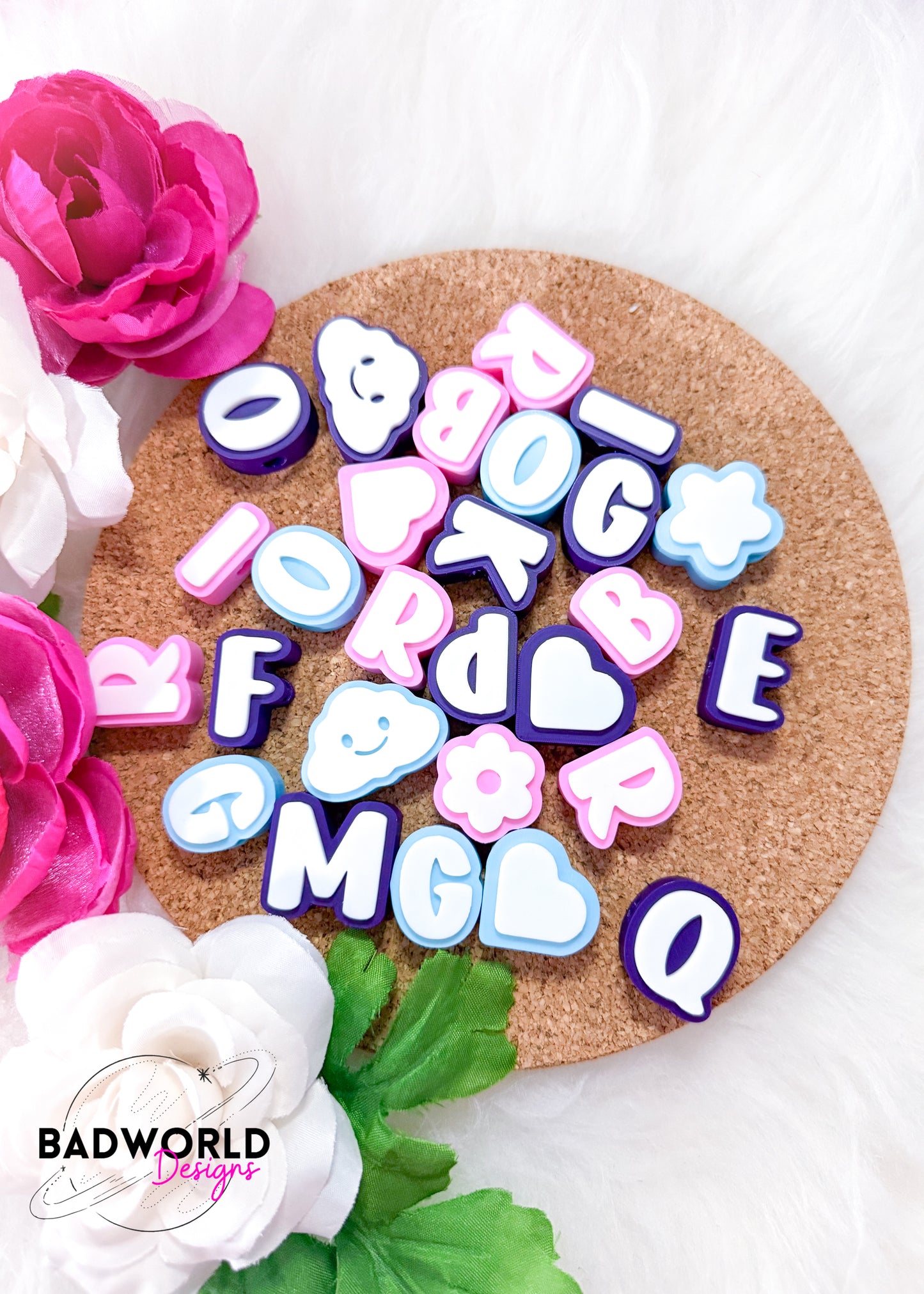 3D Block Alphabet Letter Beads - DIGITAL FILE