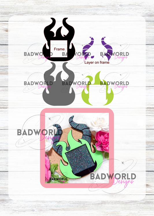 Horned Villain Sticky Note Holder - DIGITAL FILE