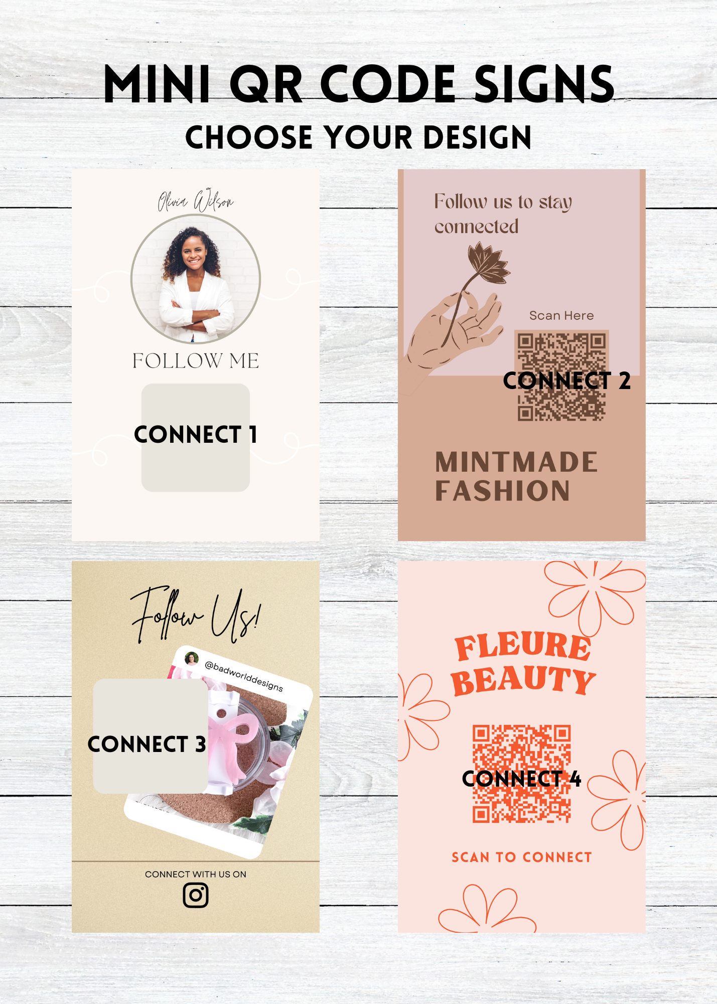 Mini Full Color QR Code Sign