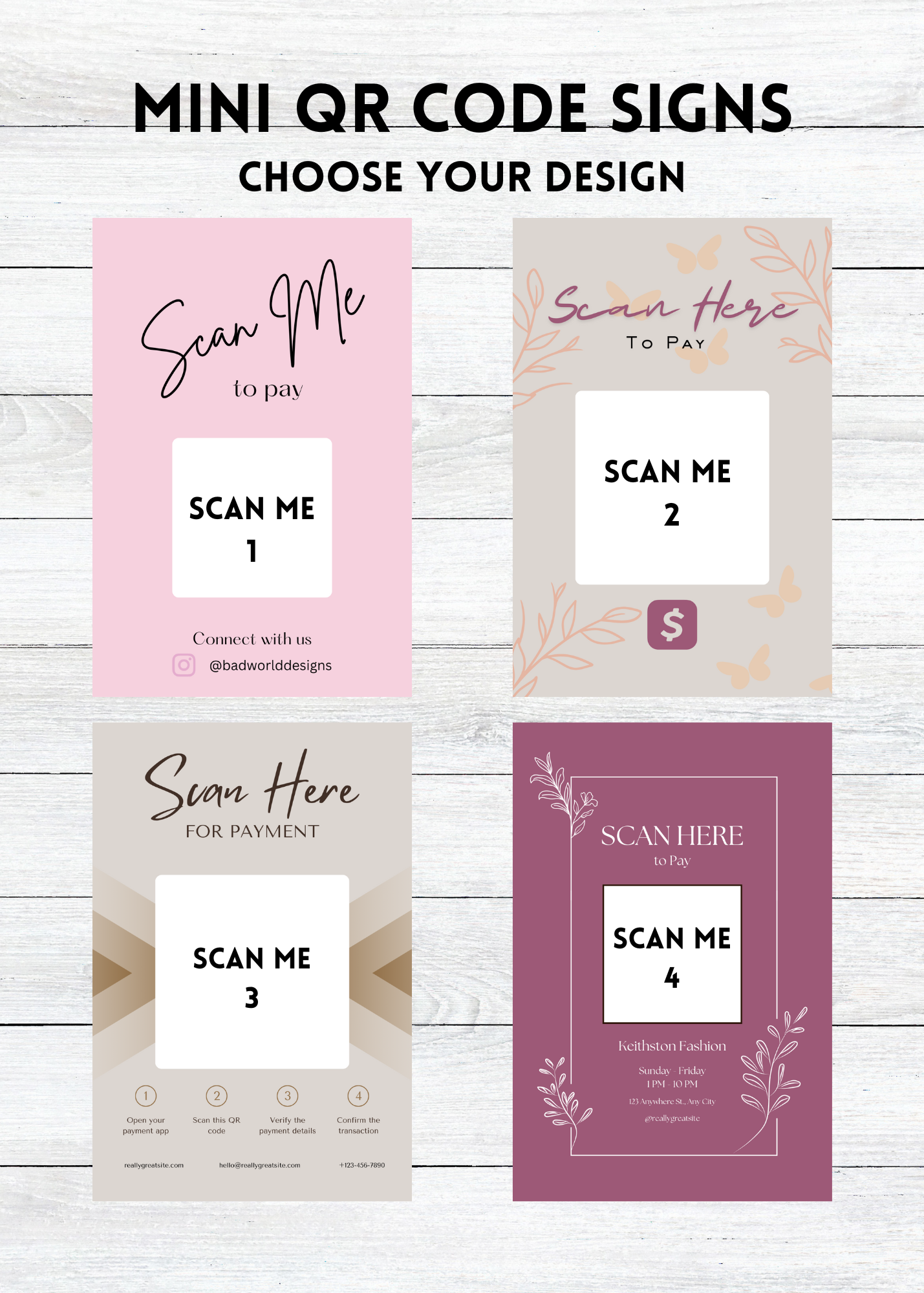 Mini Full Color QR Code Sign