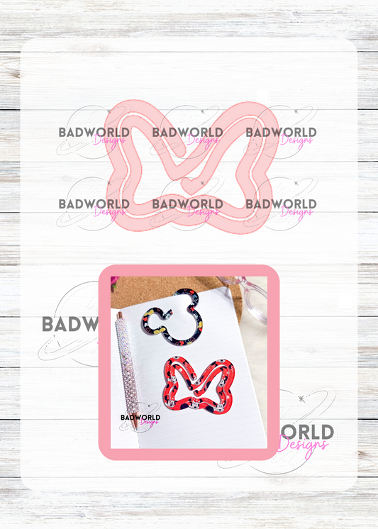 Magical Mouse Bow Paper Clip Laser Cut File