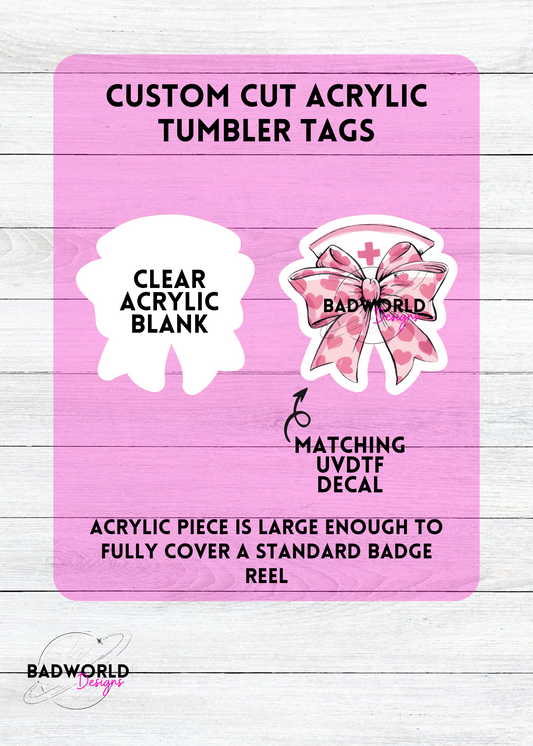 Coquette Nurse Bow Badge Reel Blank Sets