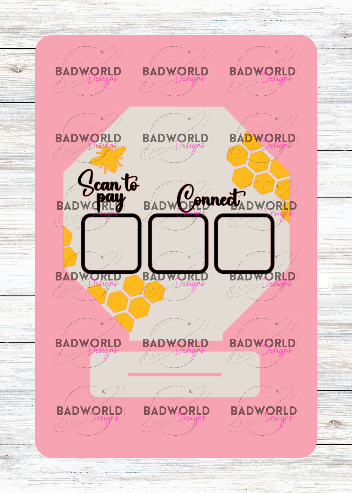 Octagon Bee Sign - DIGITAL FILE