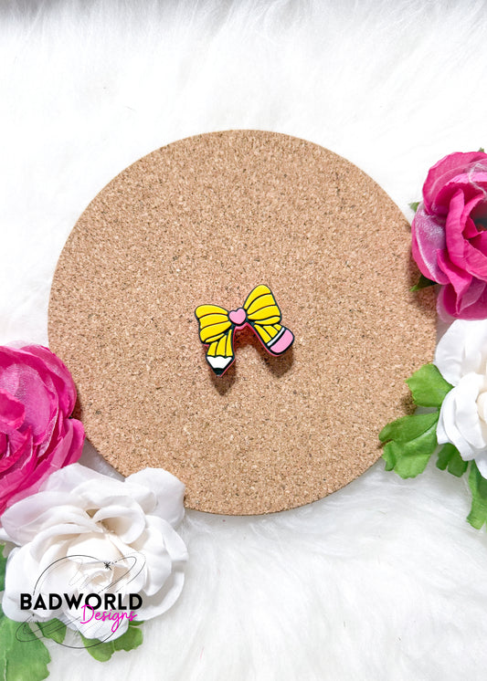 Pencil Bow Straw Topper