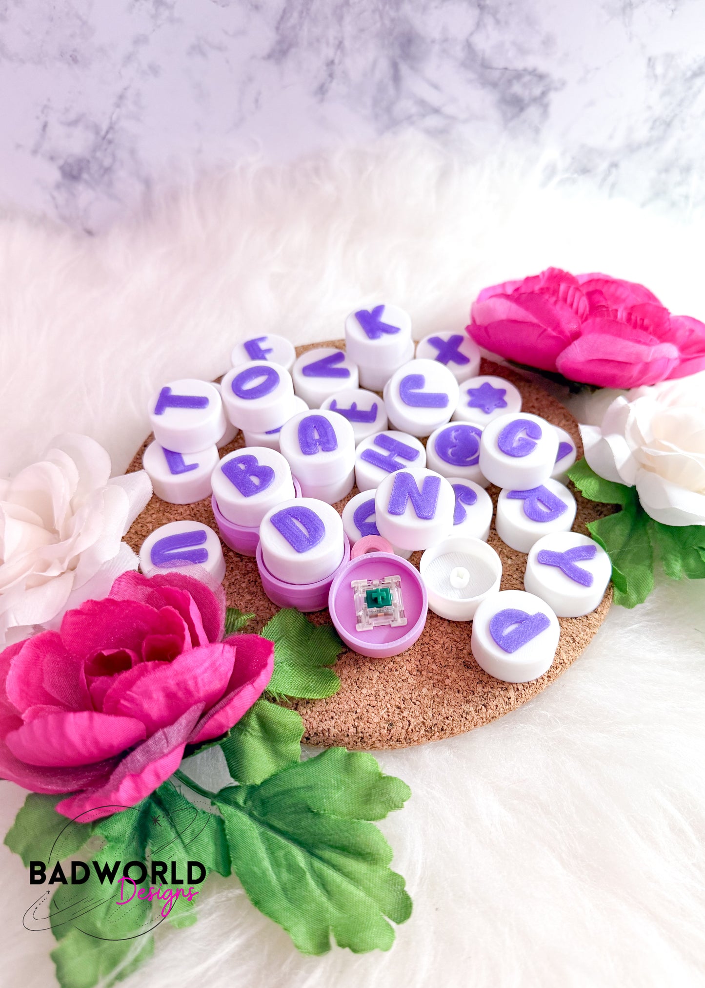 Round Keycap Alphabet Fidget Clicker Set - DIGITAL FILE