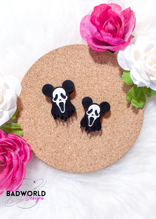 Mouse Ghost Face Straw Topper