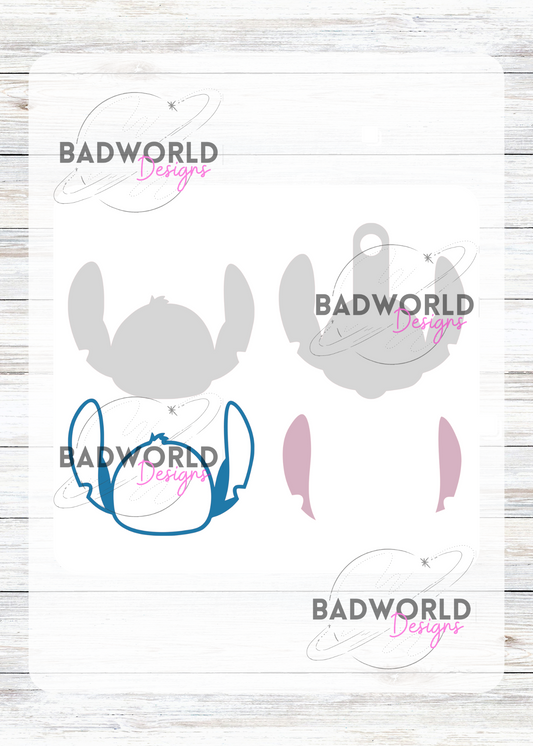 Blue Alien Shaker Topper Laser Cut DIGITAL FILE