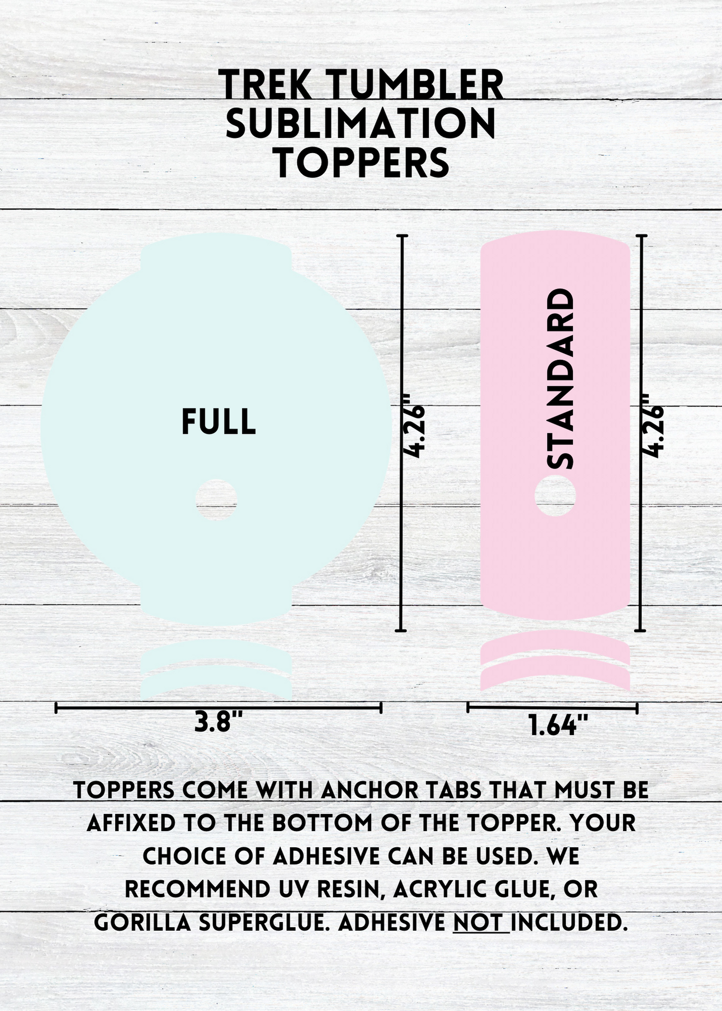 Trek Sublimation Topper Blank