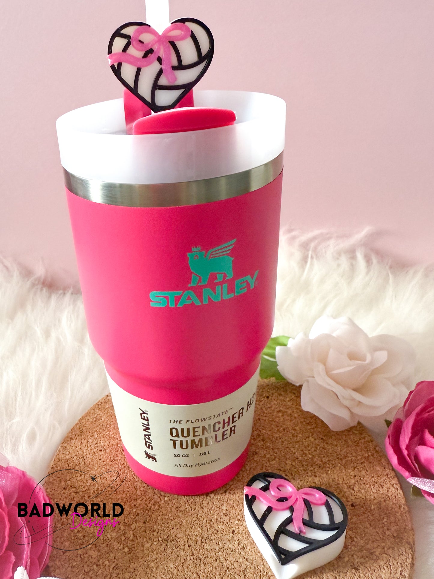 Coquette Volleyball Straw Topper