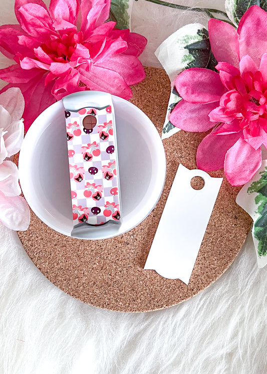 Quencher WHITE Sublimation Tumbler Tag Blanks