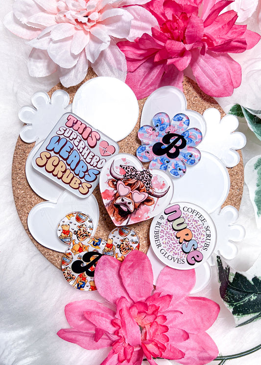 Badge Reel Phone Grip Sublimation Blanks