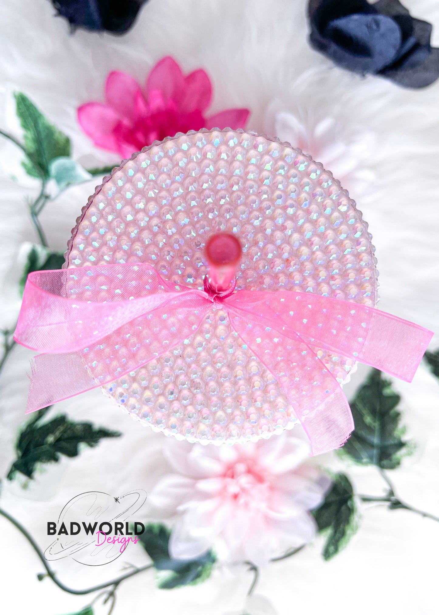 Strawberry Ombré Rhinestone Drip Tumbler
