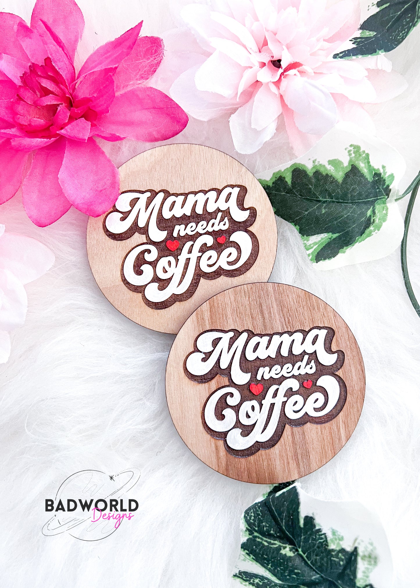 Cute Girl Wooden Coasters