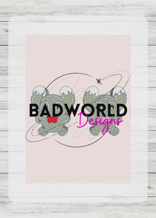 Gingerbread Alien Straw Topper Digital File