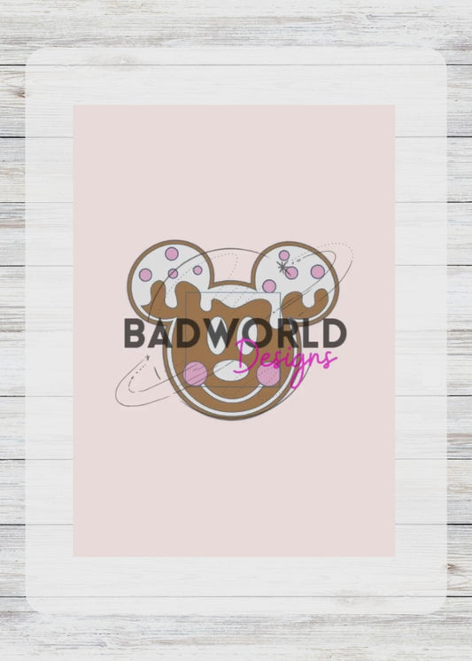 Gingerbread Mouse Sticky Note Holder - DIGITAL FILE