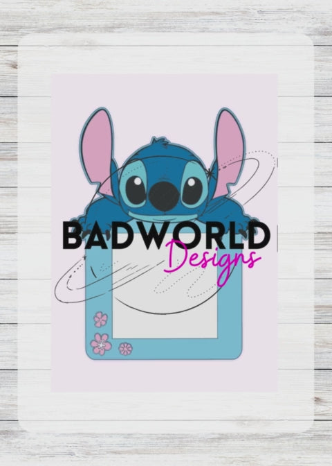Blue Alien Sticky Note Holder DIGITAL FILE