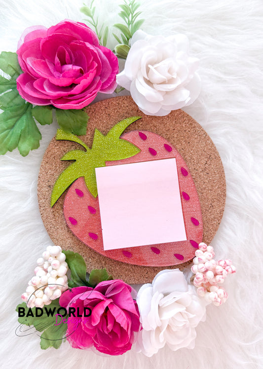 Strawberry Sticky Note Pad Holder