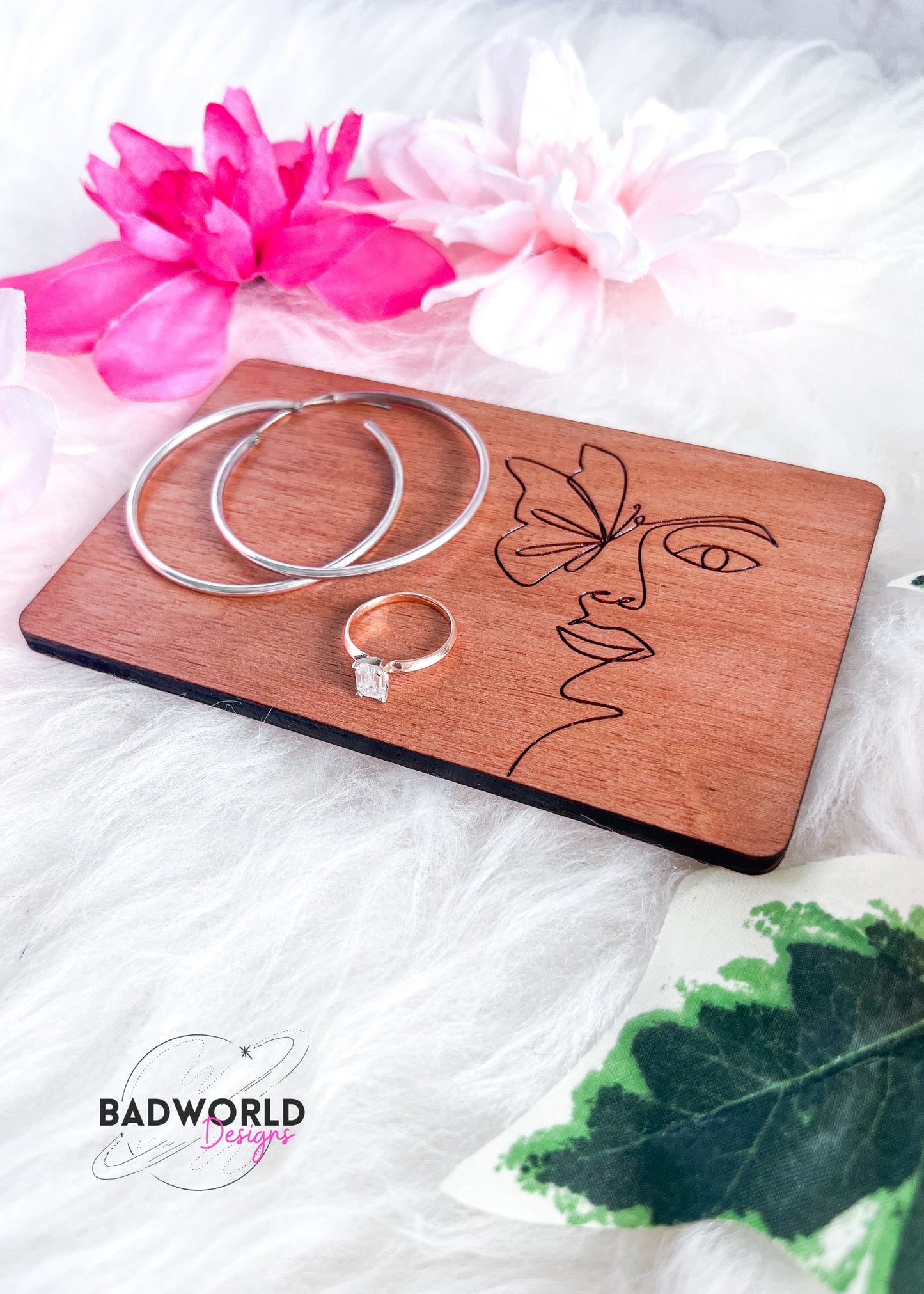 Butterfly Wooden Trinket Tray